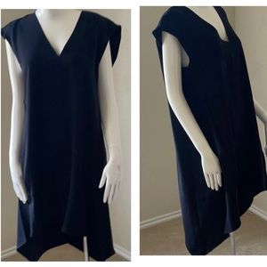 NWT Larry Levine Hi Low Dress Black Large